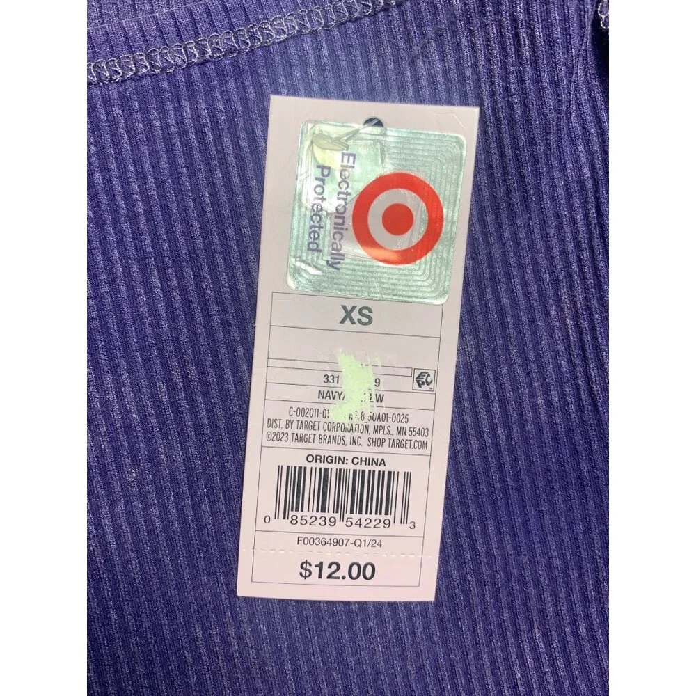 Wild Fable Junior Purple Summer Stretchy Ribbed Halter Cropped Tank Top Size XS - Picture 9 of 11